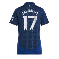 Camiseta Manchester United Alejandro Garnacho #17 Visitante Equipación para mujer 2024-25 manga corta